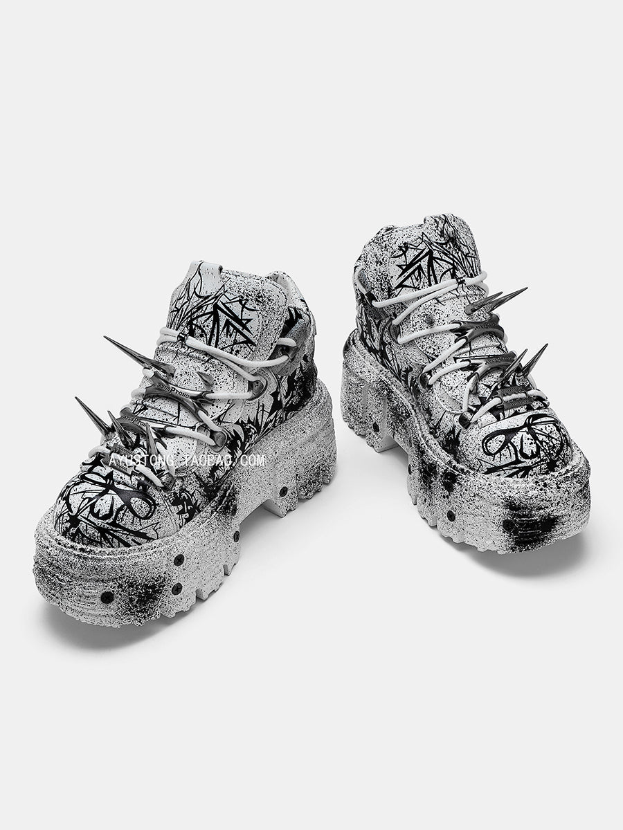 Punk Graffiti Plattform Punk Schuhe 