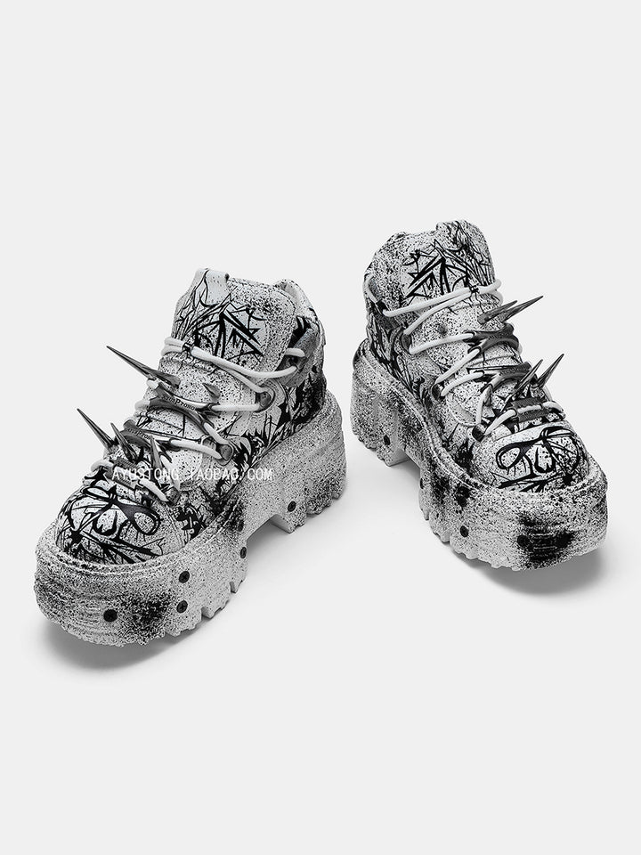 Punk Graffiti Plattform Punk Schuhe 