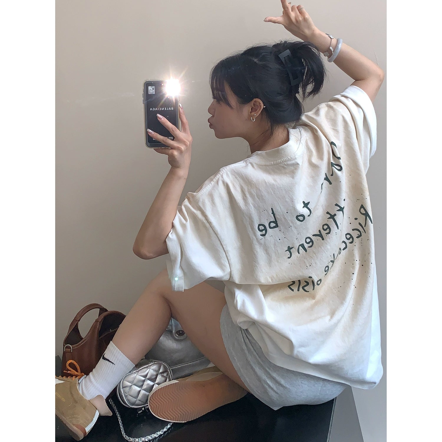 Letter Print Loose T-shirt