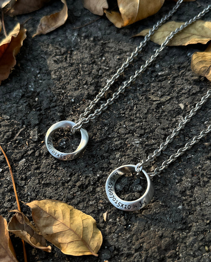 Mobius Ring Titanium Steel Pendant Necklace