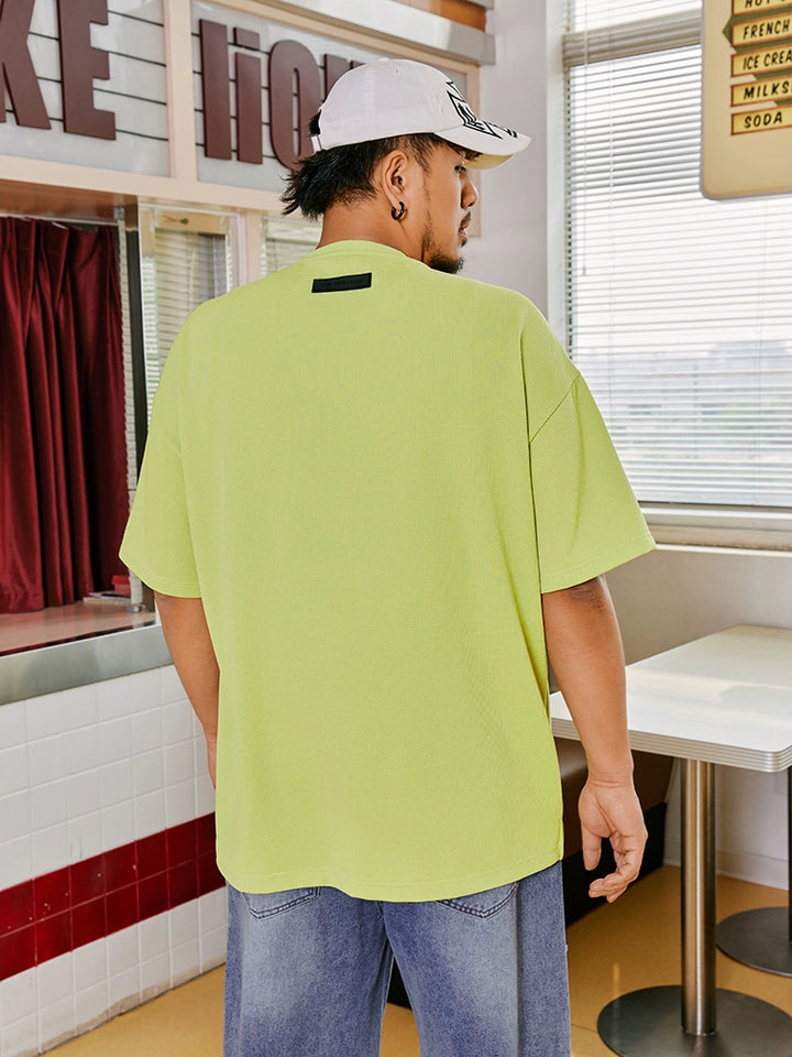Loose Fit Half Zip Short Sleeve T-Shirt