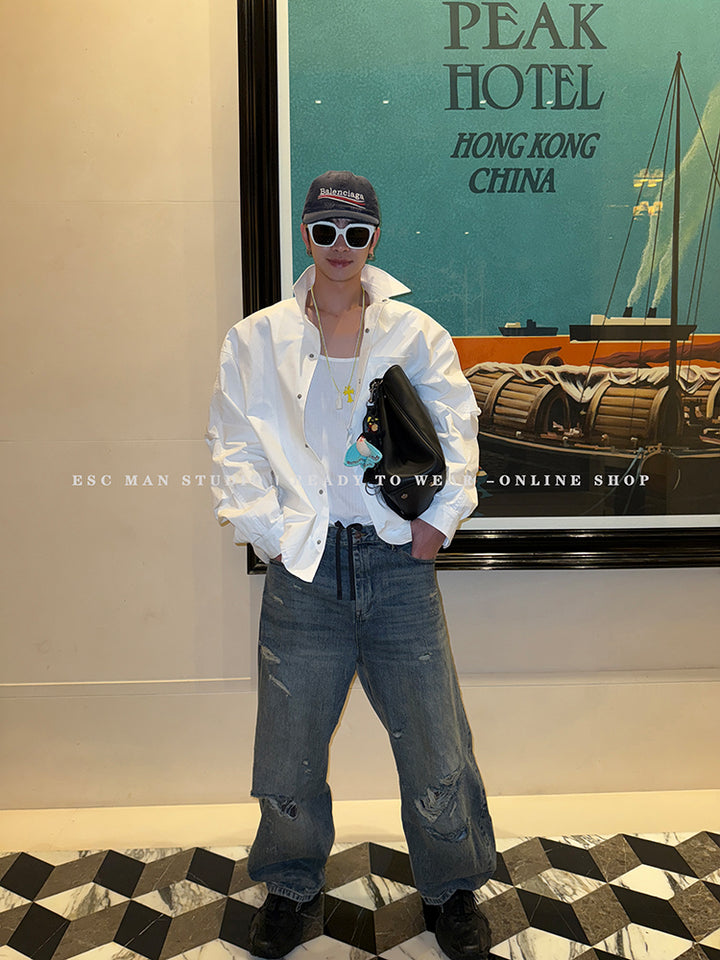 Casual Long-Sleeve Button-Up Shirt