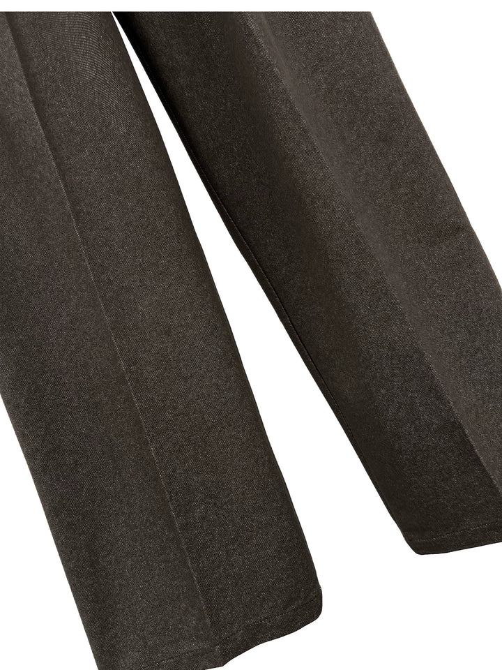Imitation Denim Loose Straight Pants