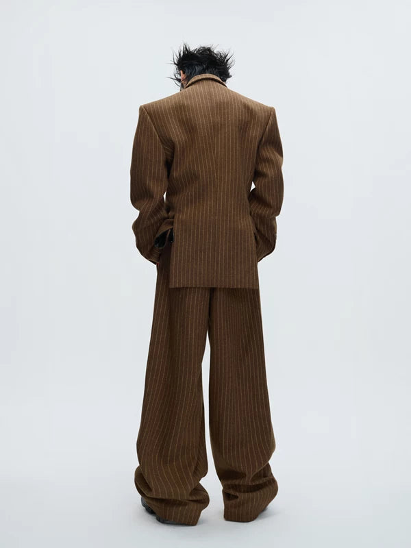 Pinstripe Wool Suit Jacket and Pants (sold separately)