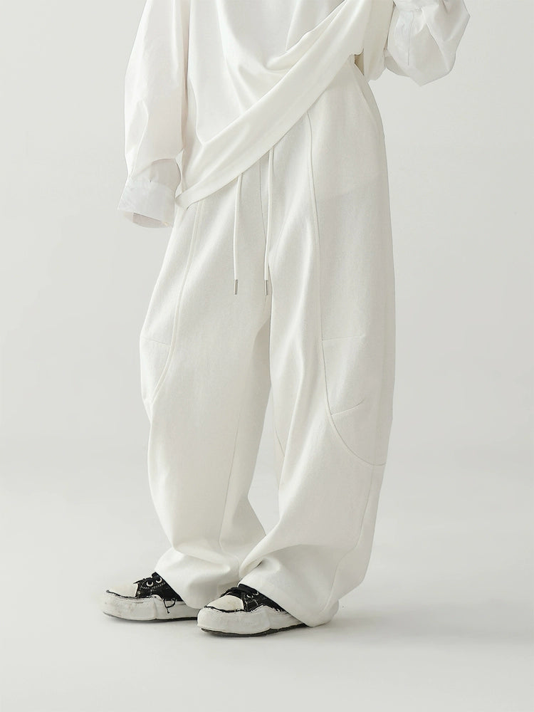 Wide-Leg Casual Drawstring Pants