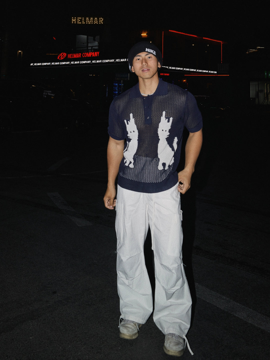 Wide-Leg Paratrooper Casual Pants