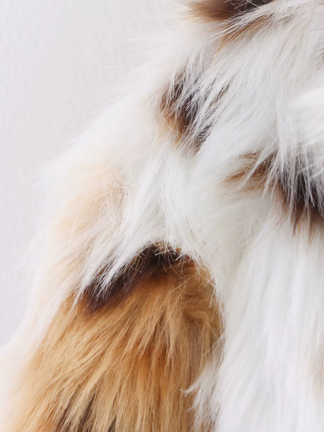 Lang faux fur leopardmønstret frakk 