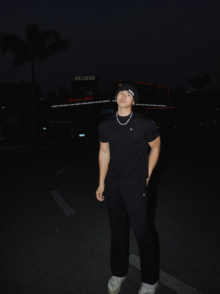 Besticktes Kurzarm-Casual-Hosen-Set 