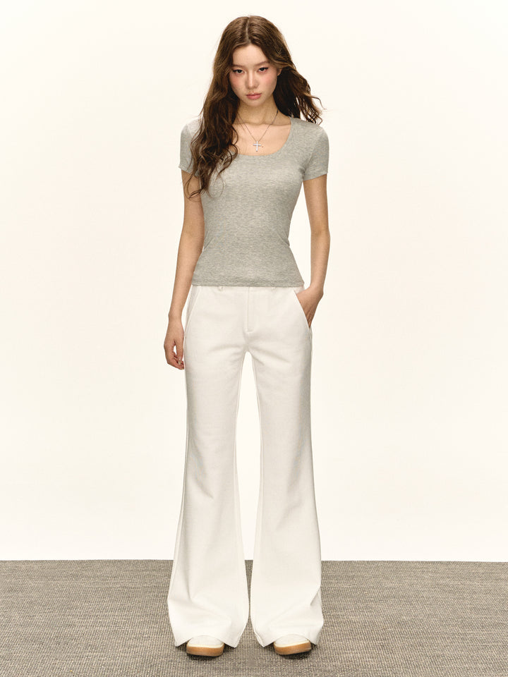 Slim-fit Stretch Flared Trousers