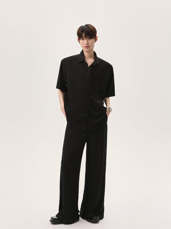 Detachable Bow Tie Shirt and Pants Set