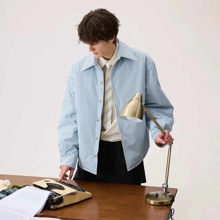 Reversible Plaid Down Shirt Jacket