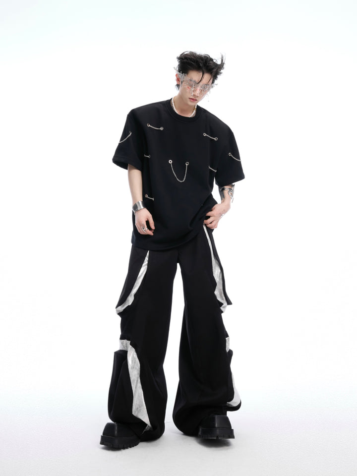 Metal Chain Designer Cotton T-shirt
