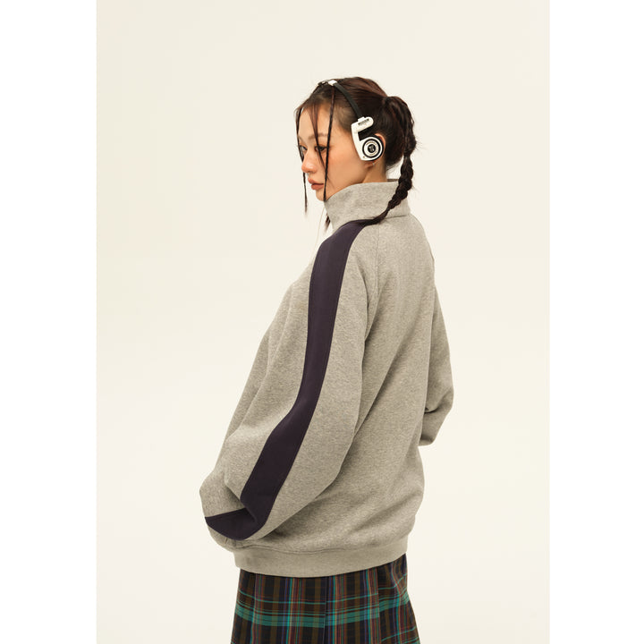 Stand-Up Collar Sweatshirt