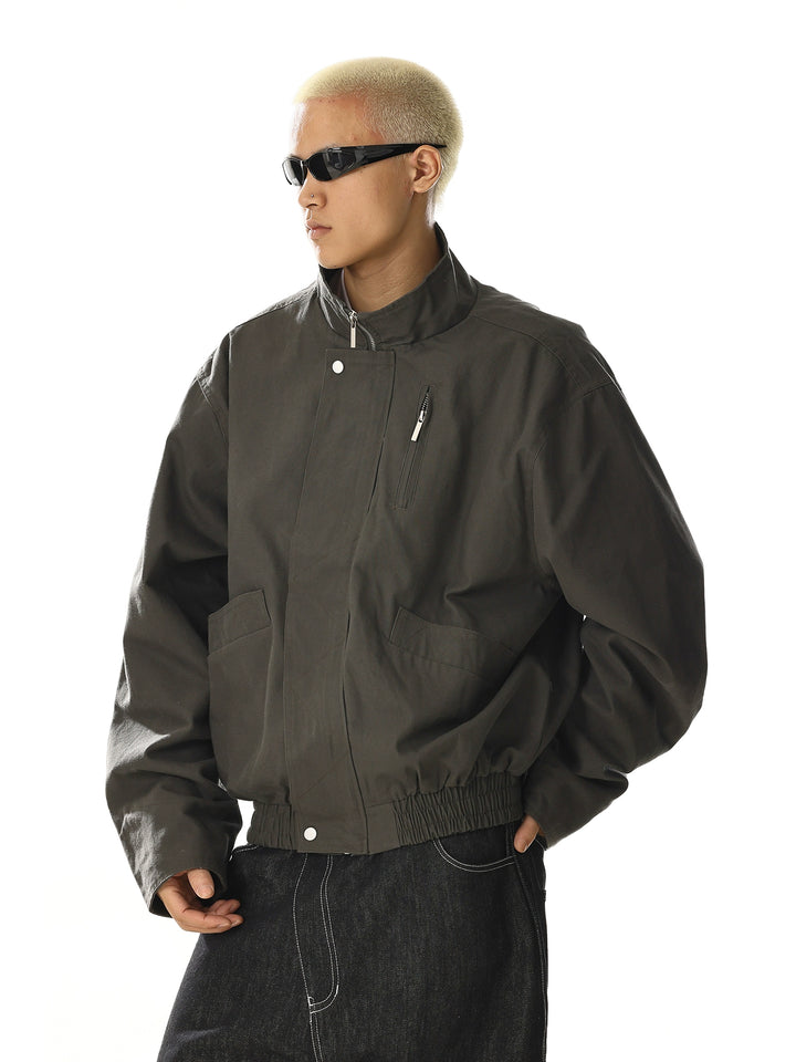 Stehkragen Retro Flugjacke 
