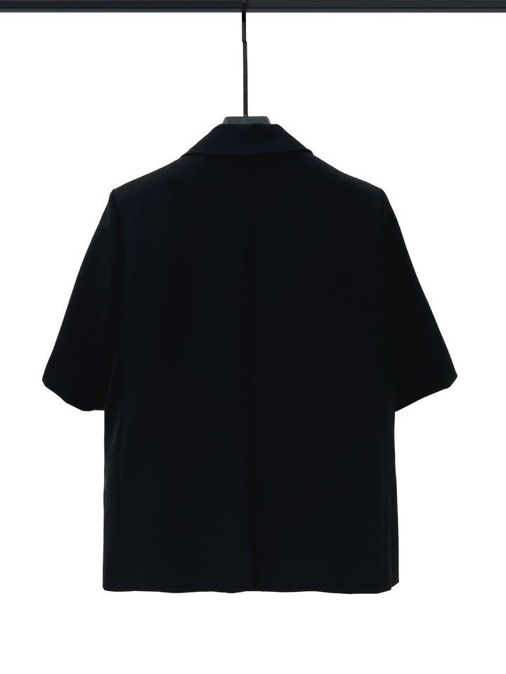 Short Sleeve Casual Single Button Jacket