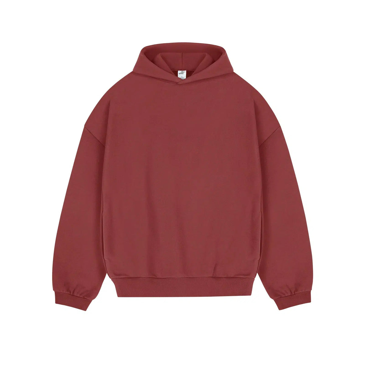 Drop Shoulder Velvet Hoodie Pullover