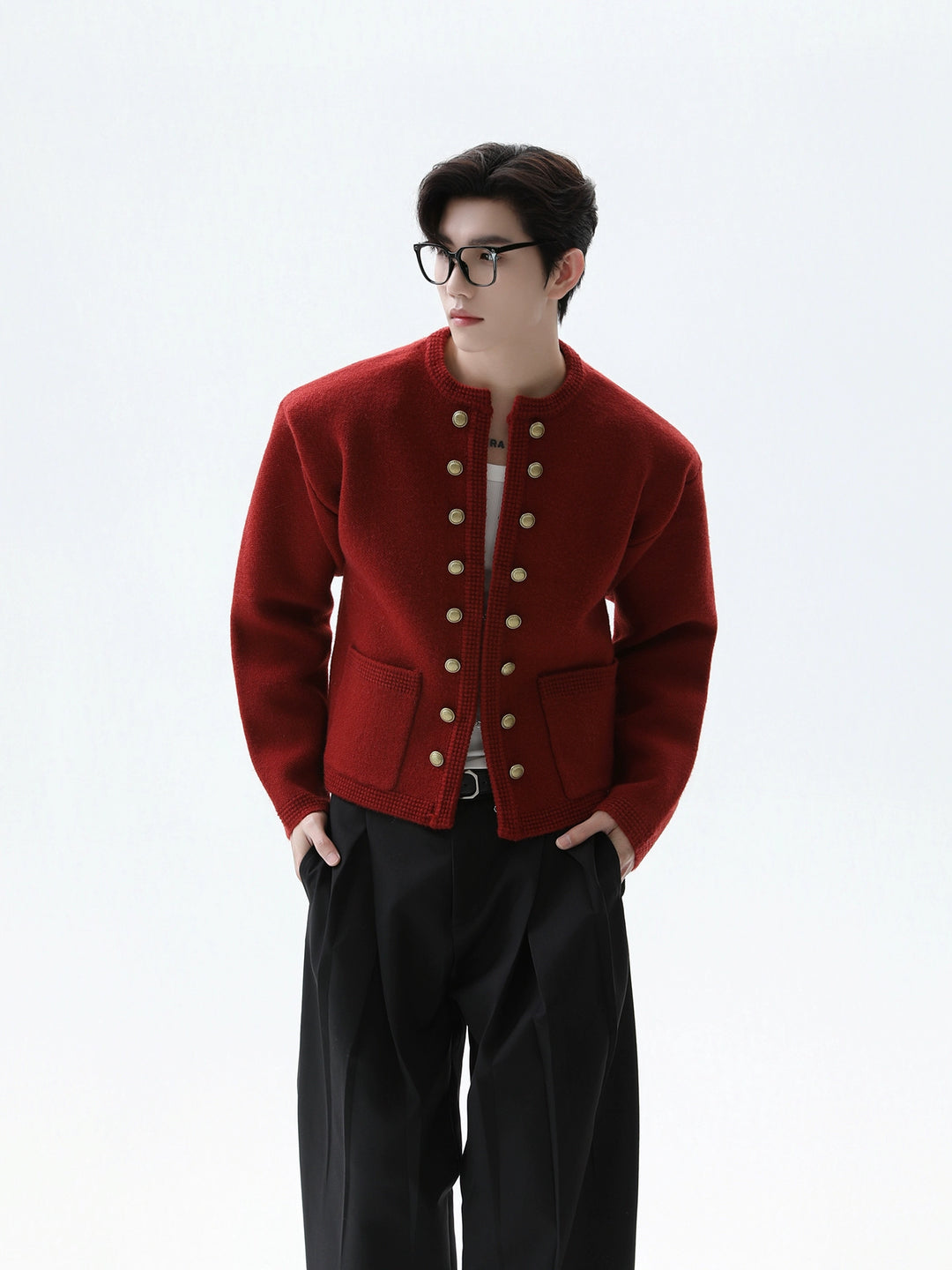 Double-Breasted Knitted Cardigan