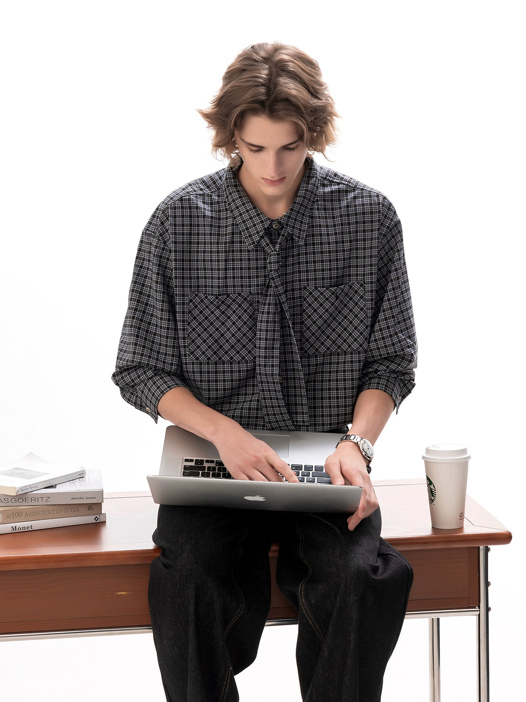 Casual Button-Up Plaid Shirt