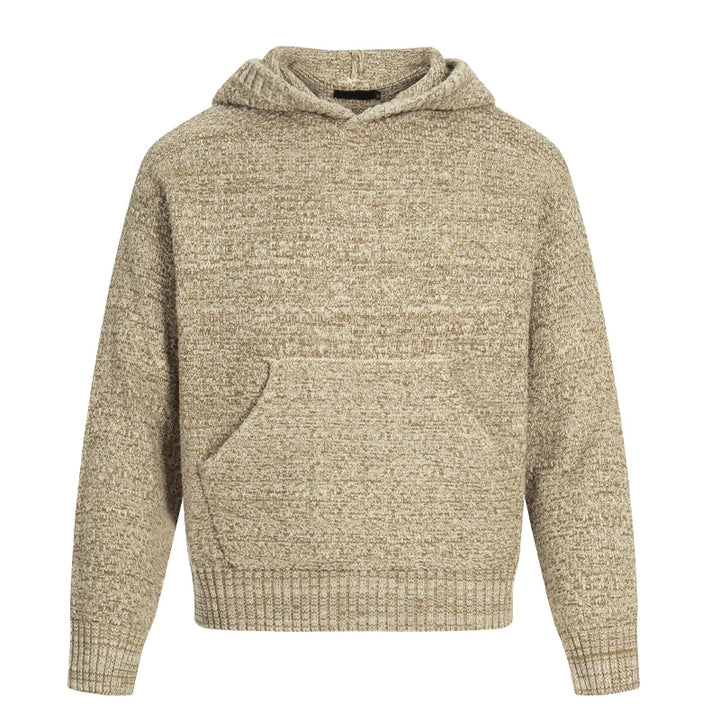 سويت شيرت محبوك بقلنسوة من خليط الصوف 