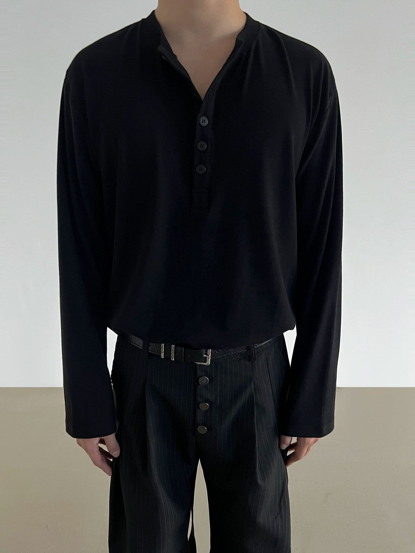 Henry Collar Slim Pullover