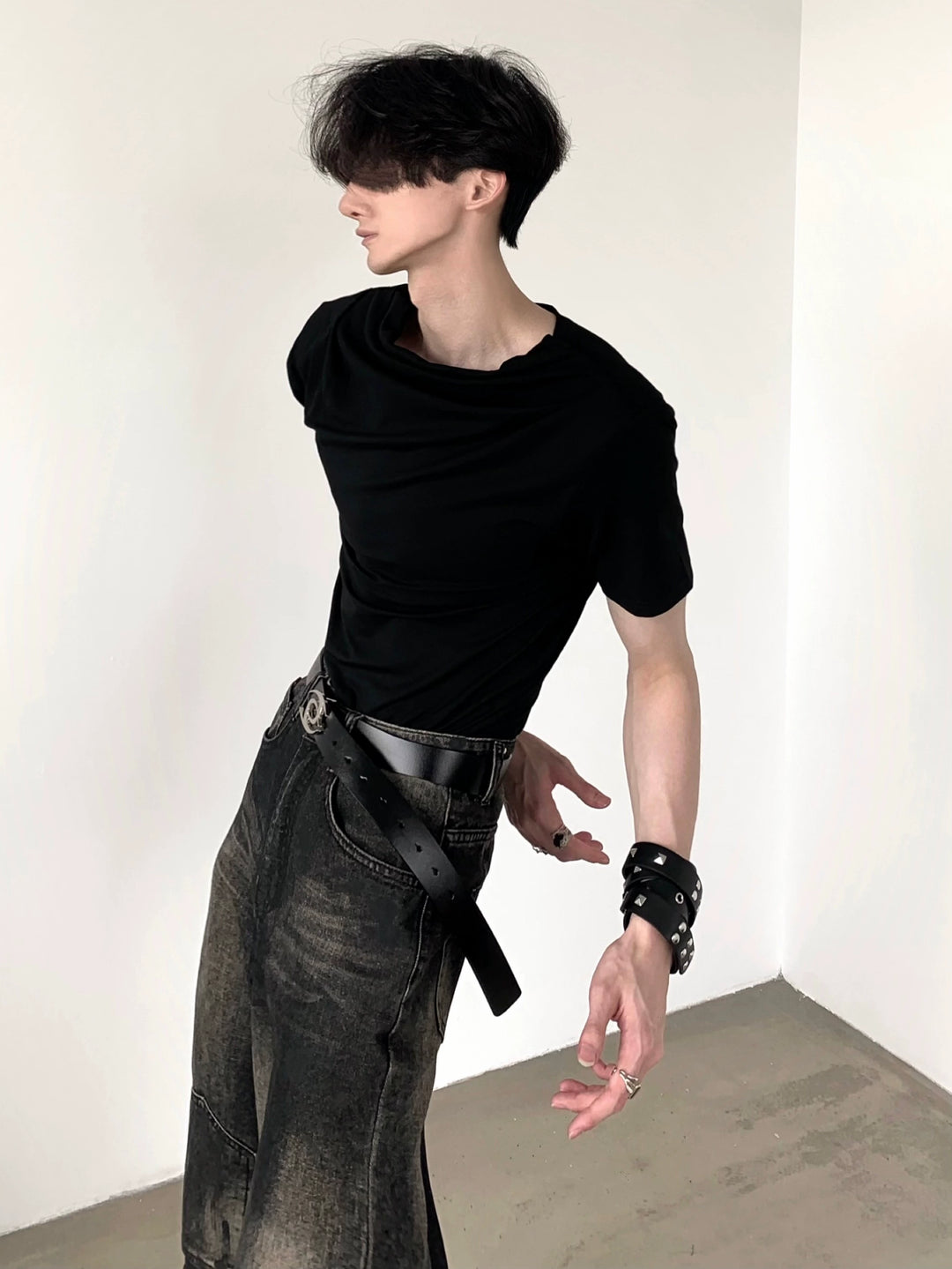Eis Seide Slim Fit Kurzarm T-Shirt 