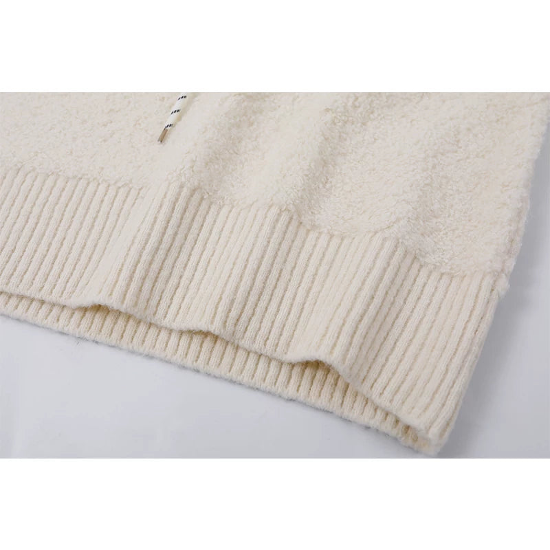 Suéter de punto de cuello en V 