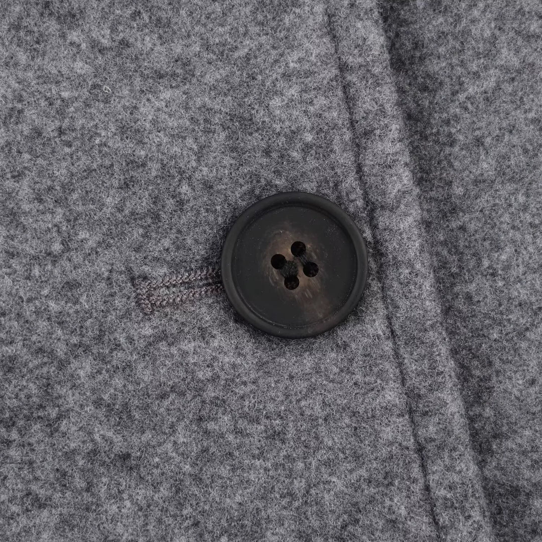 Manteau en laine à double couche avec ceinture 