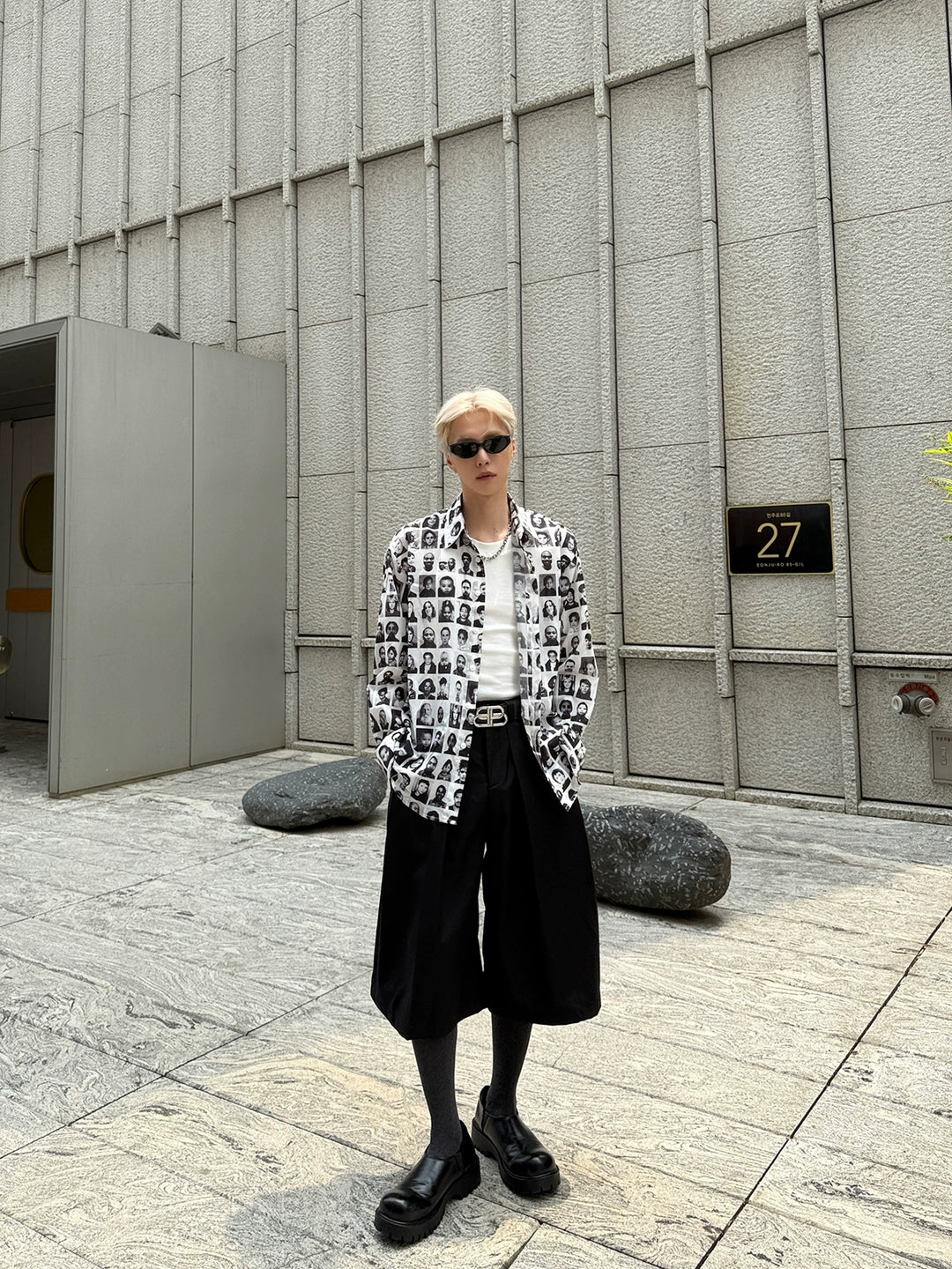 Character Print Long Sleeve Shirt