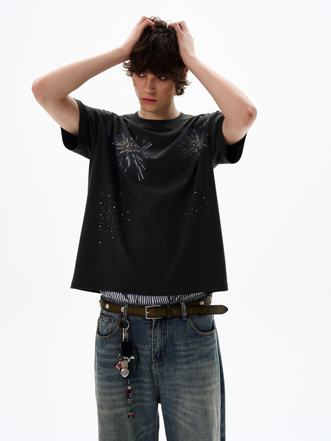 Fireworks Graphic Short Sleeve T-Shirt