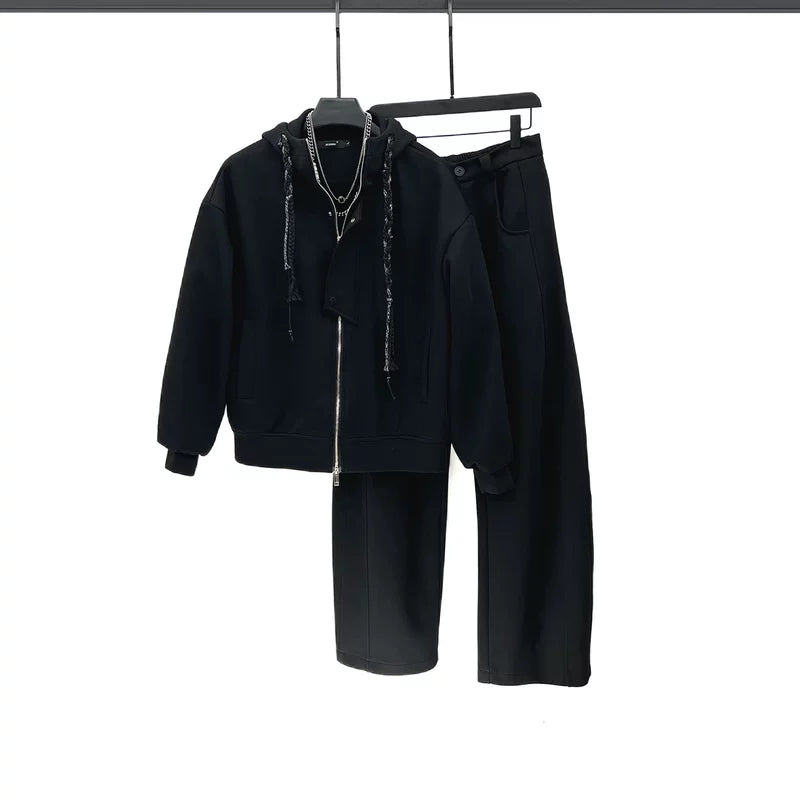 Loose Hooded Sweatshirt and Pants (sold separately)