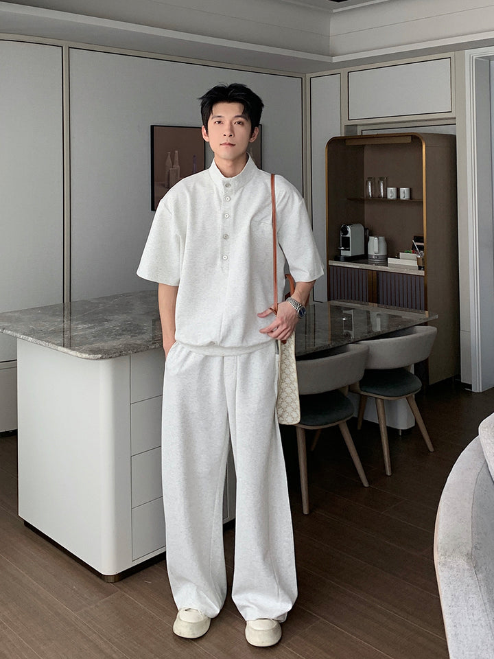 Casual Polo Shirt and Pants Set