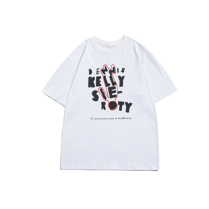 Letter Print Oversized Short Sleeve T-shirt