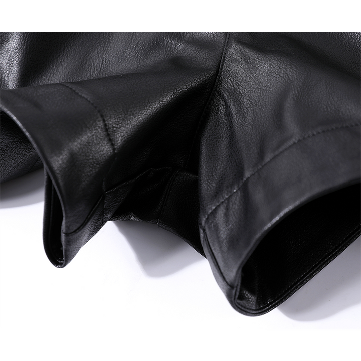PU-läder vida casuala shorts 