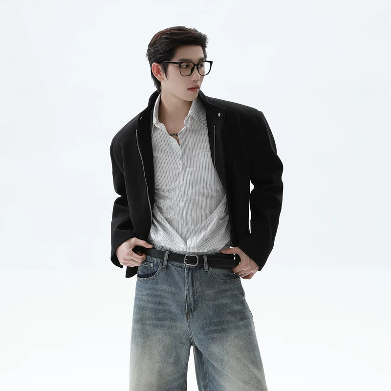 Striped Waist Gather Shirt