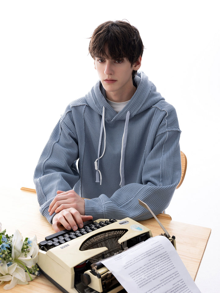 Imitation Wool Hooded Sweatshirt