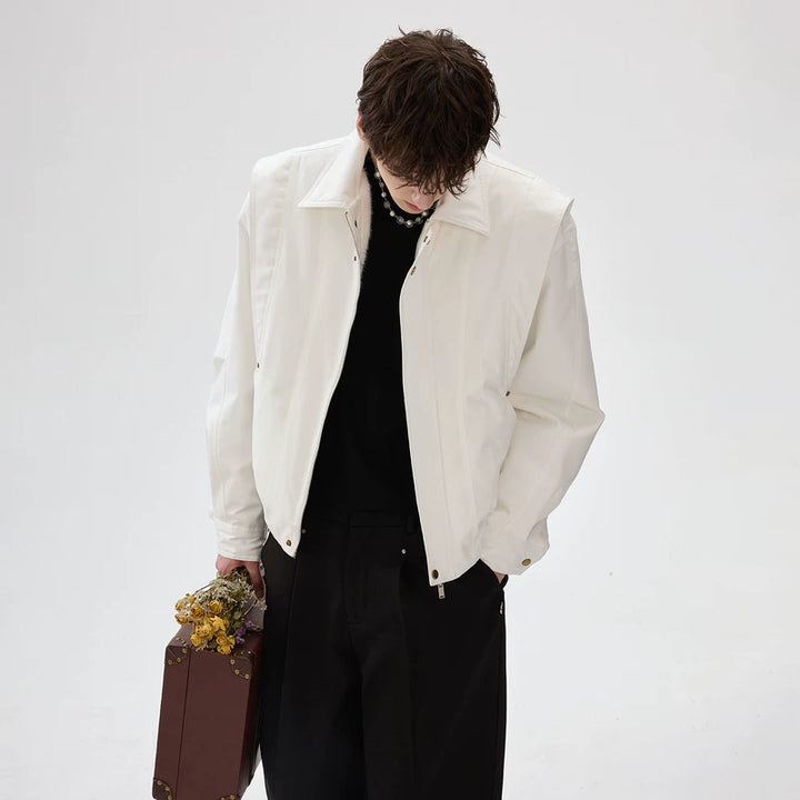 Hedvábná zimní bunda s volnými rameny 