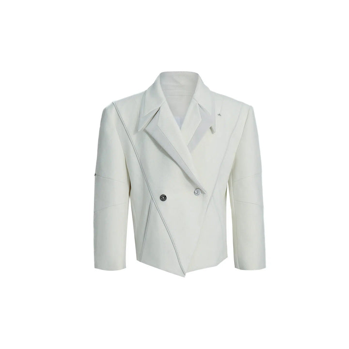 Metal Buttons Irregular Design Suit Set