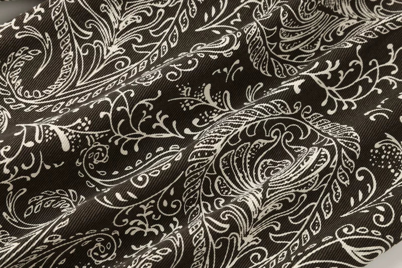 Retro Gedrukte Wijde Casual Broek 