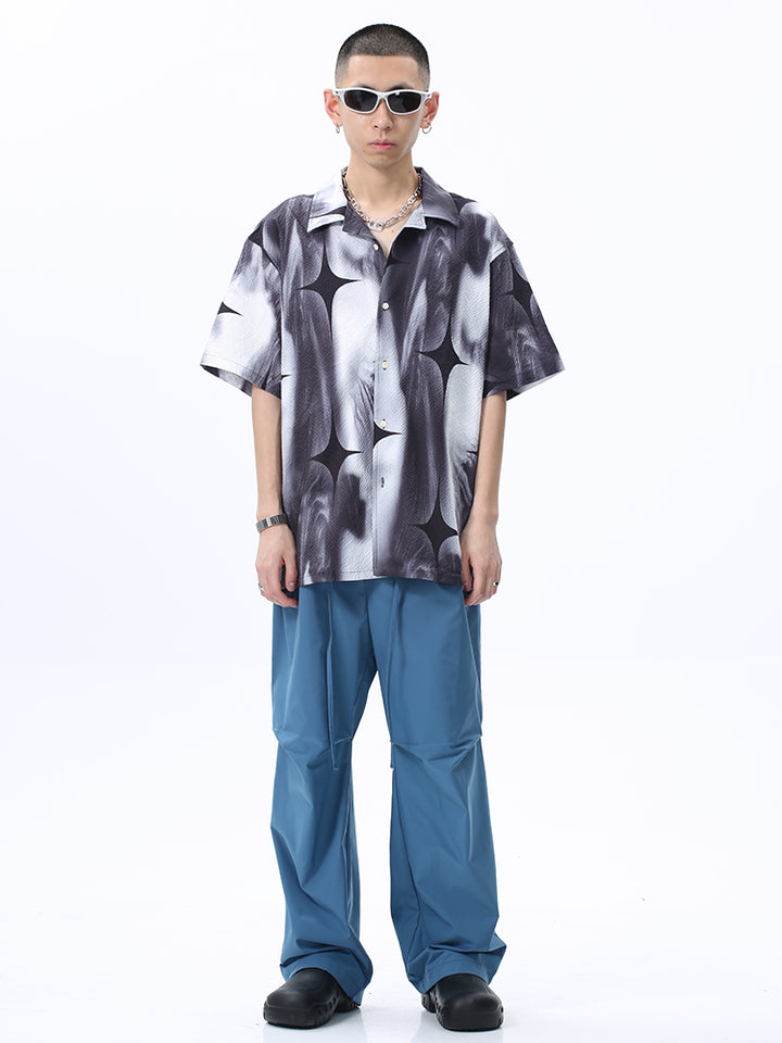 Wide-Leg Paratrooper Drawstring Pants