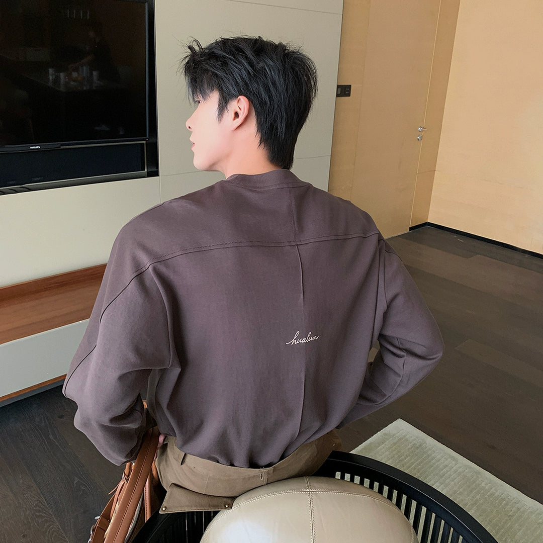 Maglione largo a maniche lunghe con scollo rotondo 