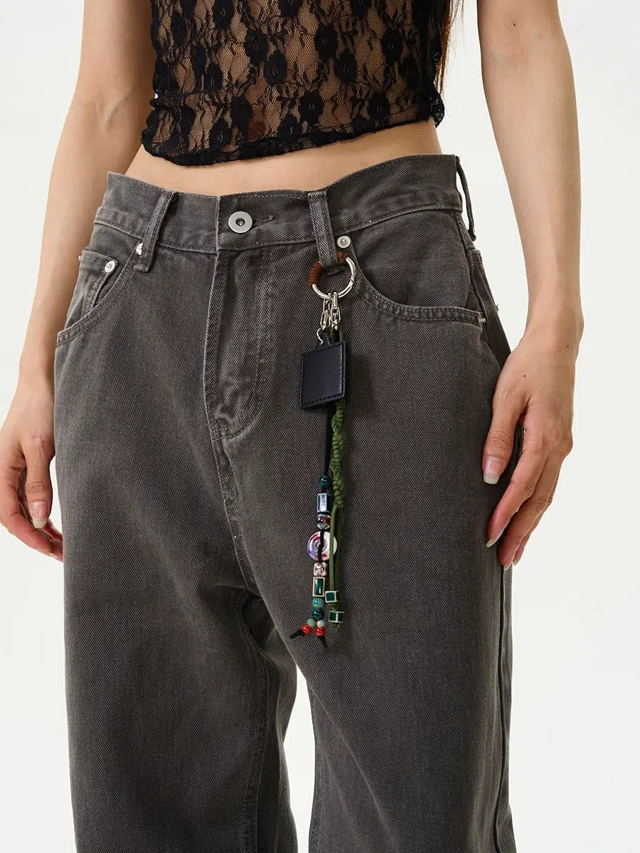 Slim Fit Denim Flared Pants