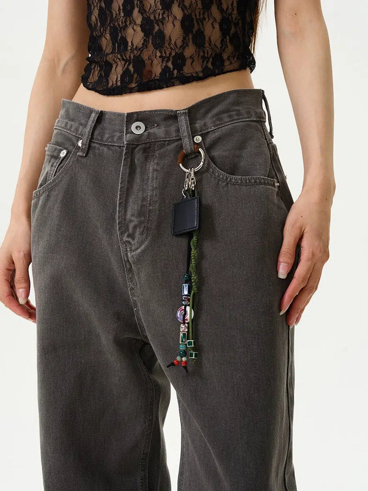 Slim Fit Denim Flared Pants