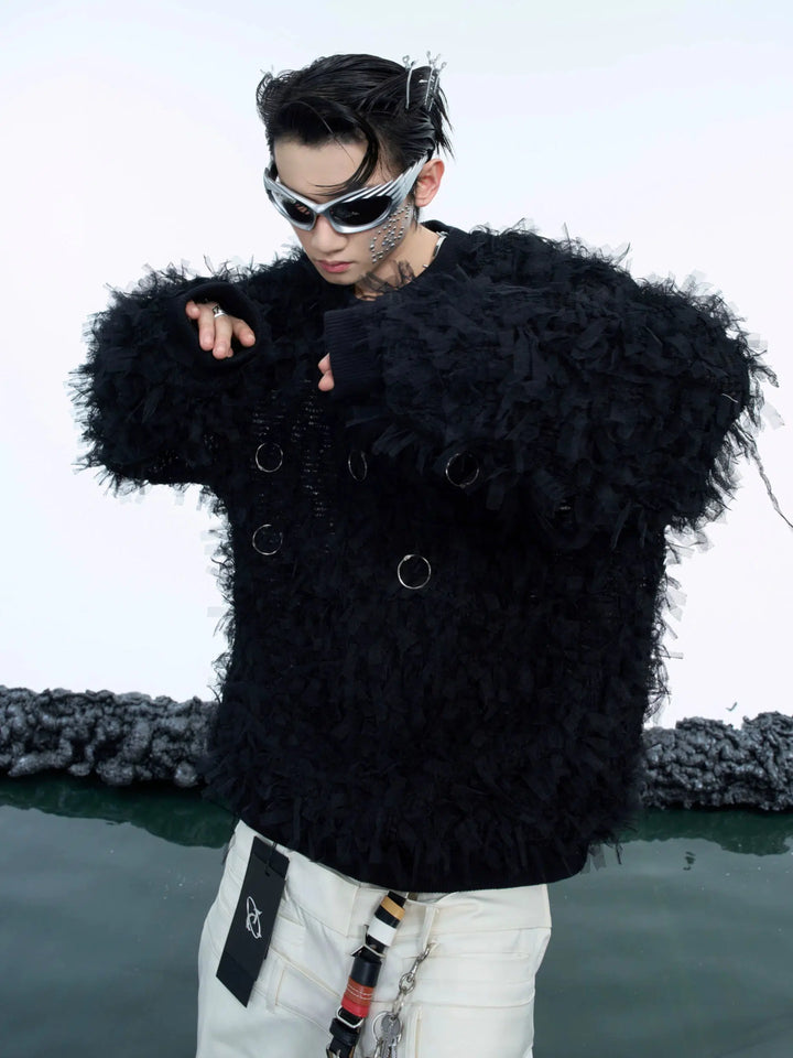 Furry Round Neck Sweatshirt