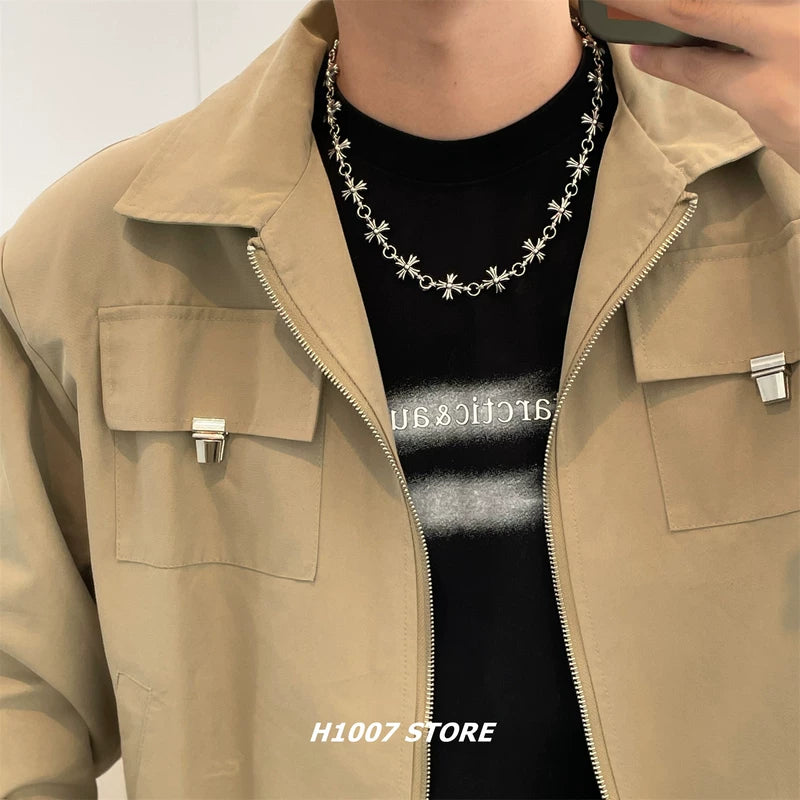 Cross Pendant Chain Choker Necklace