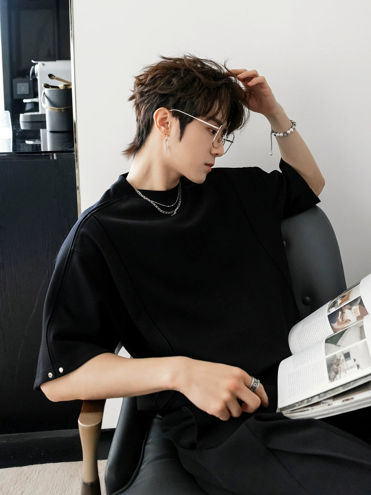 Round Neck Short Sleeve Casual T-shirt