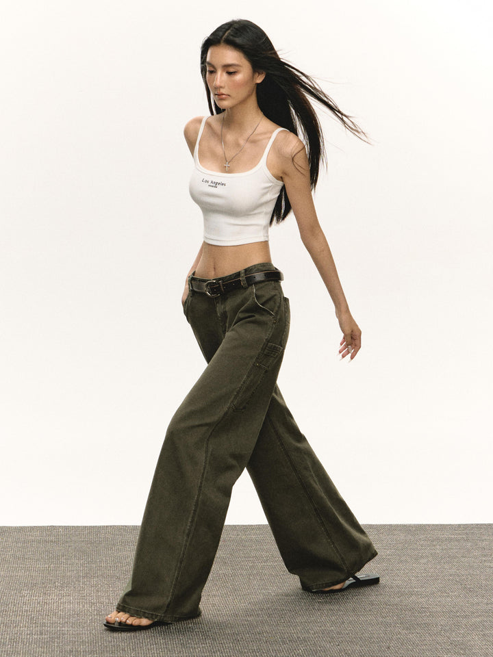 Retro Wide-Leg Casual Pants