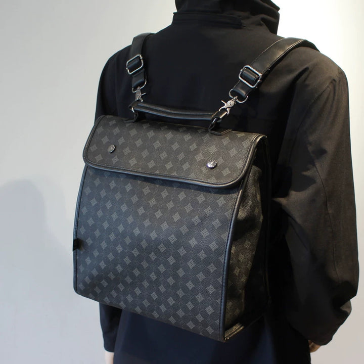 Geometric Pattern Large Commuter Backpack