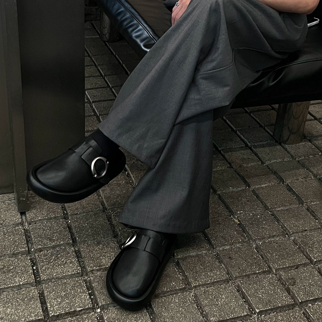 Tjocksålda Slip-On Stängd Tå Mules 
