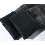 Plaid Wool Long Coat with Belt