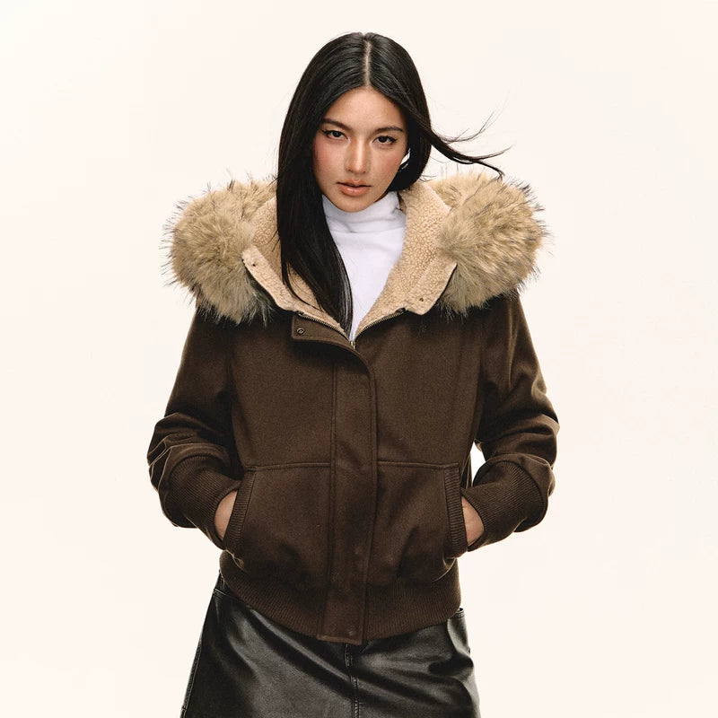 Detachable Fur Collar Cotton Jacket